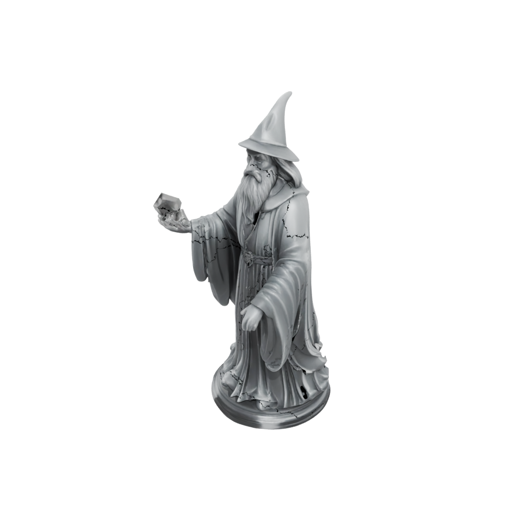Crystal Bust Wise Wizard Figure