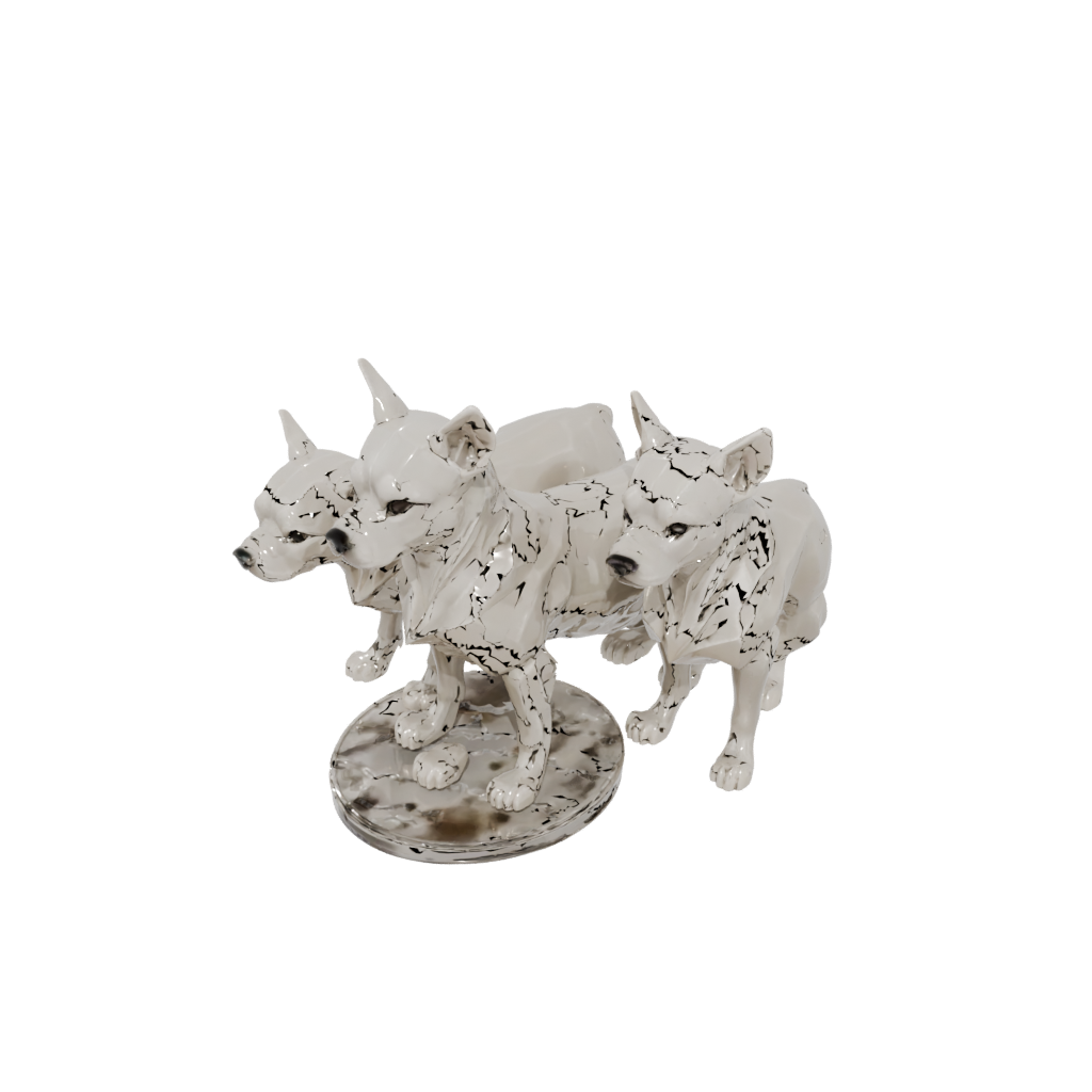 Crystal Chibi Cerberus Three-Headed Hound