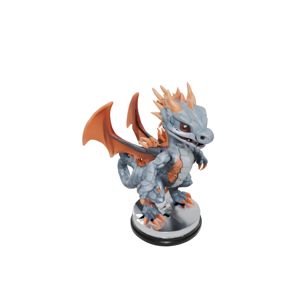 Crystal Chibi Lava Drake
