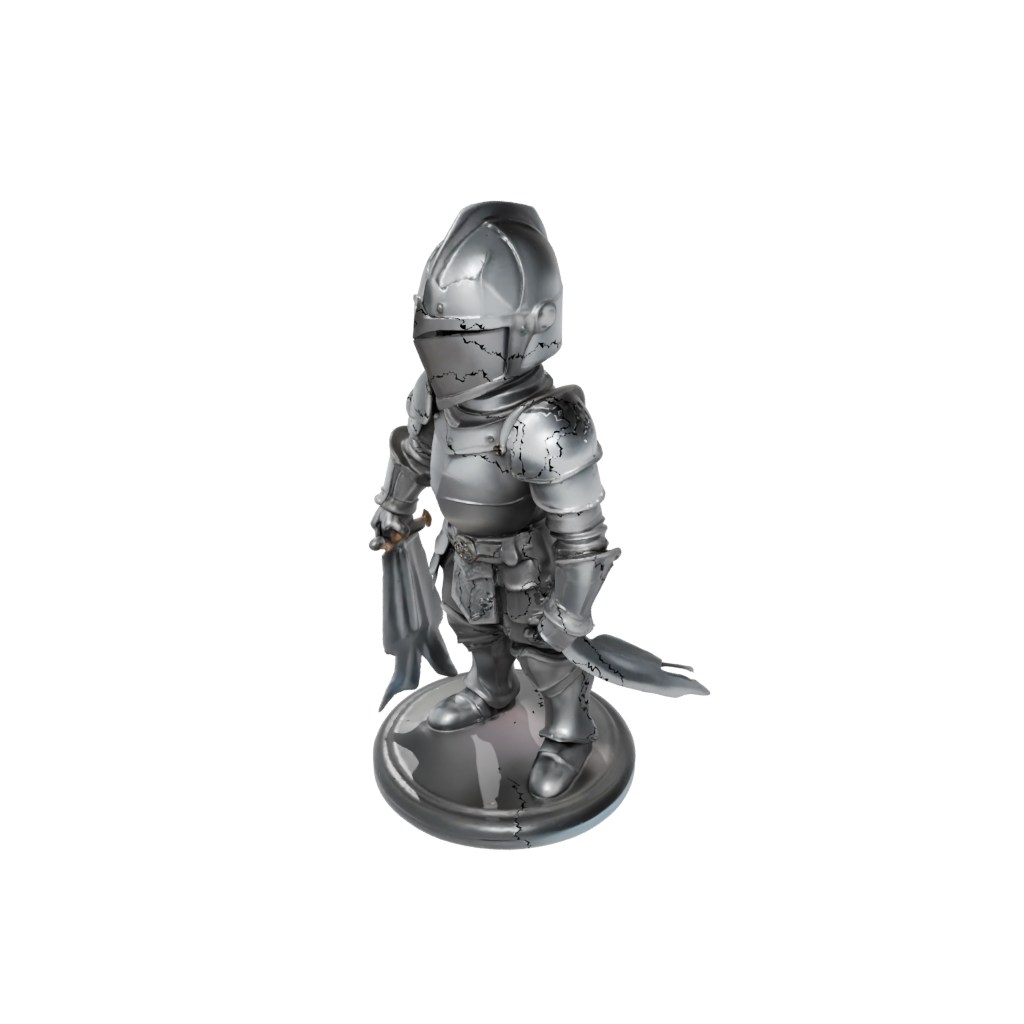 Crystal Chibi Medieval Knight Statue