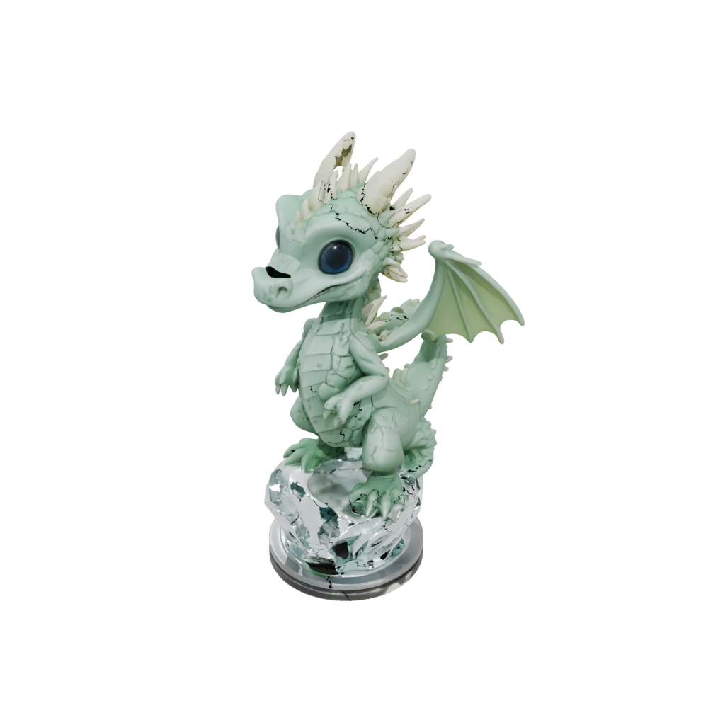 Crystal Chibi Swamp Dragon
