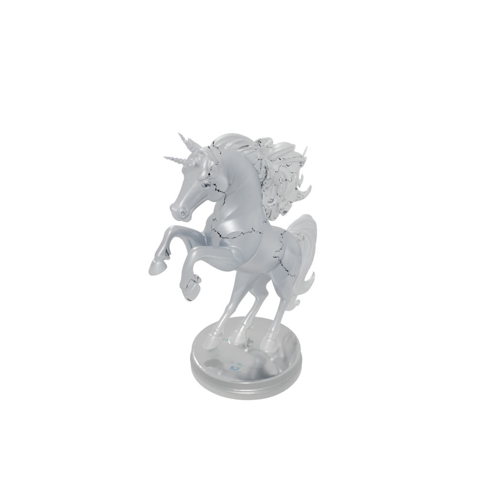 Crystal Chibi Unicorn Rearing Figure
