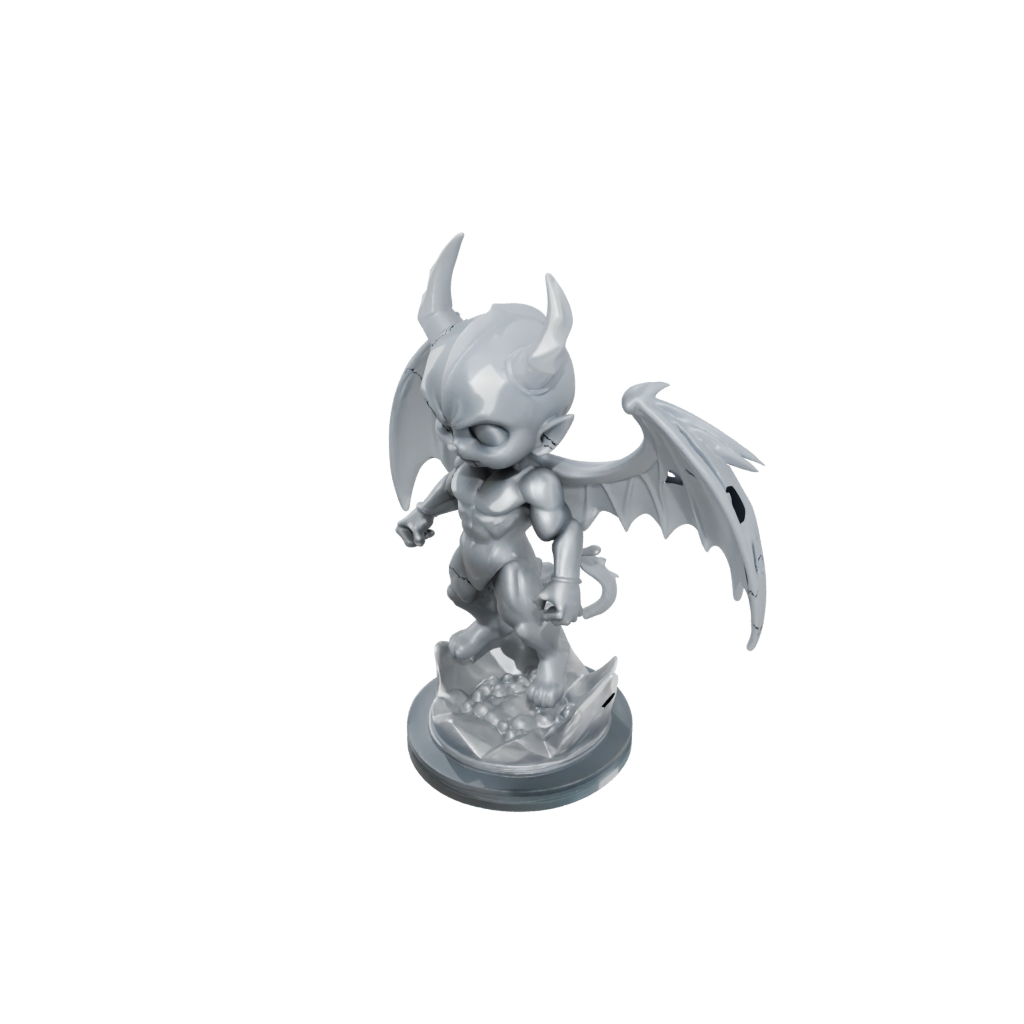 Crystal Chibi Winged Demon Lord