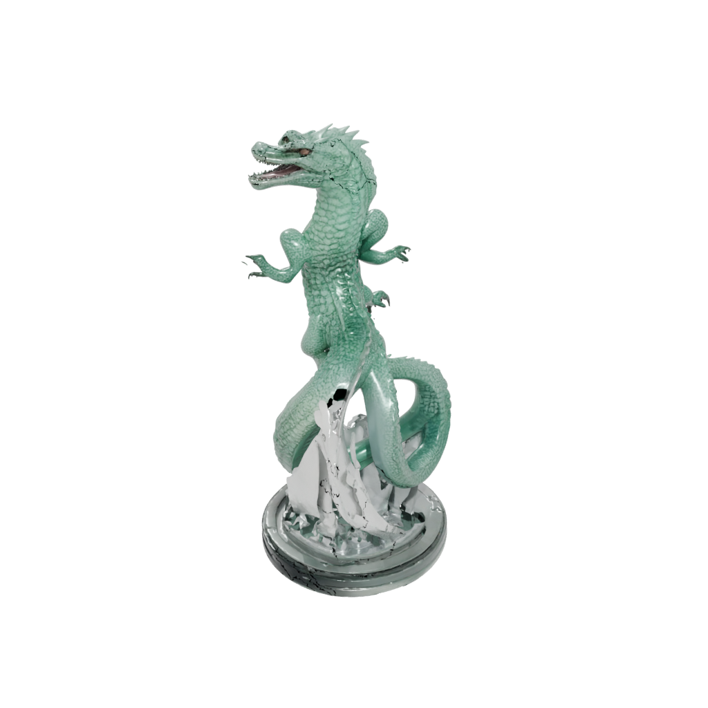 Crystal Scene Basilisk Serpent