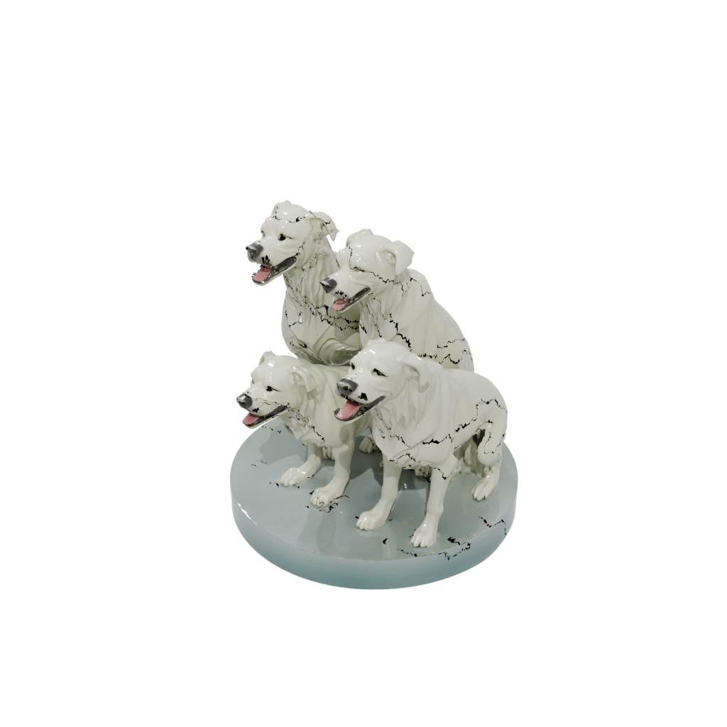 Crystal Scene Cerberus Three-Headed Hound