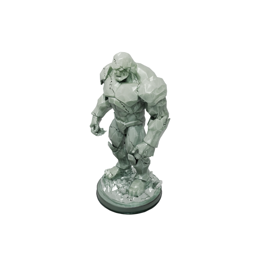 Crystal Scene Earth Golem Colossus