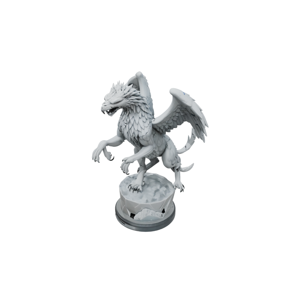 Crystal Scene Griffin Statue