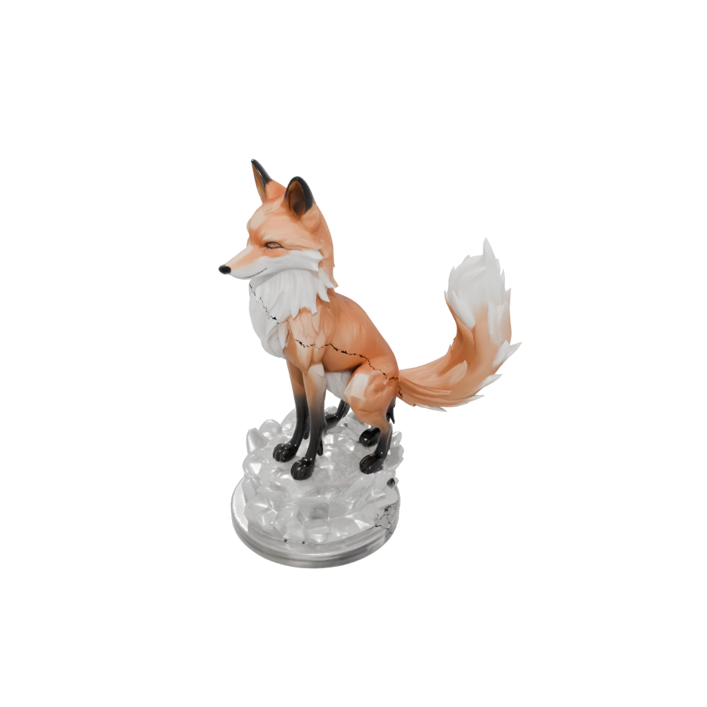 Crystal Scene Kitsune Nine-Tail Fox