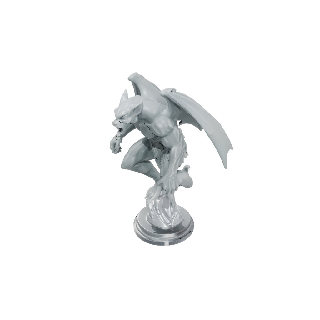 Crystal Gargoyle On Pedestal