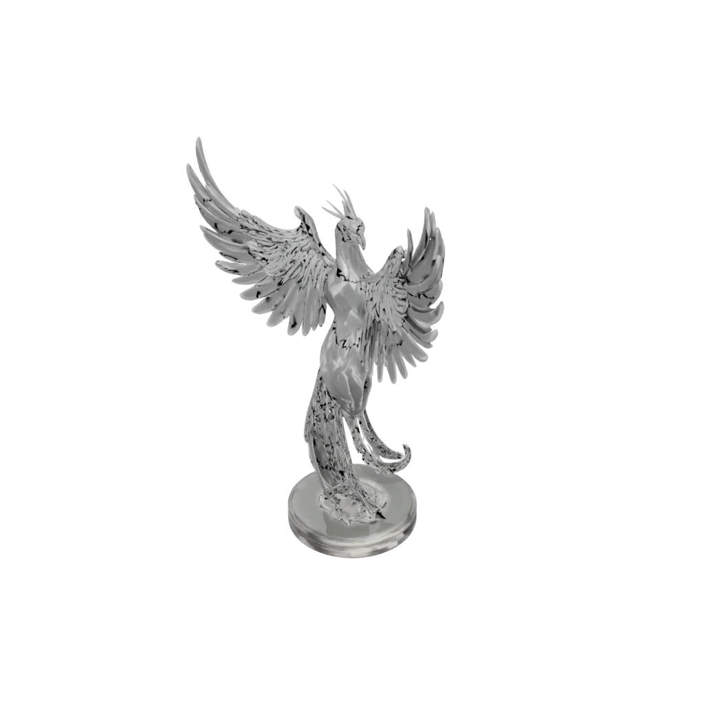 Crystal Phoenix Rising Sculpture
