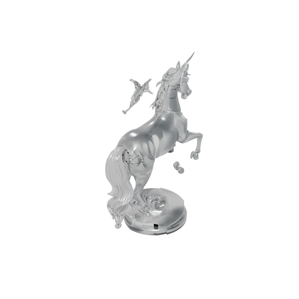 Crystal Unicorn Rearing Figure