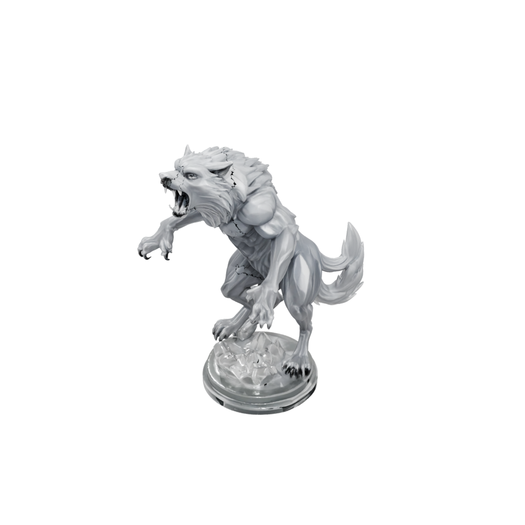 Crystal Werewolf Mid-Howl