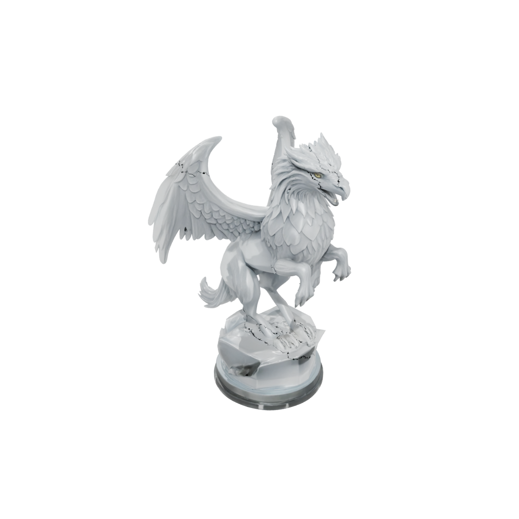Crystal Relief Griffin Statue