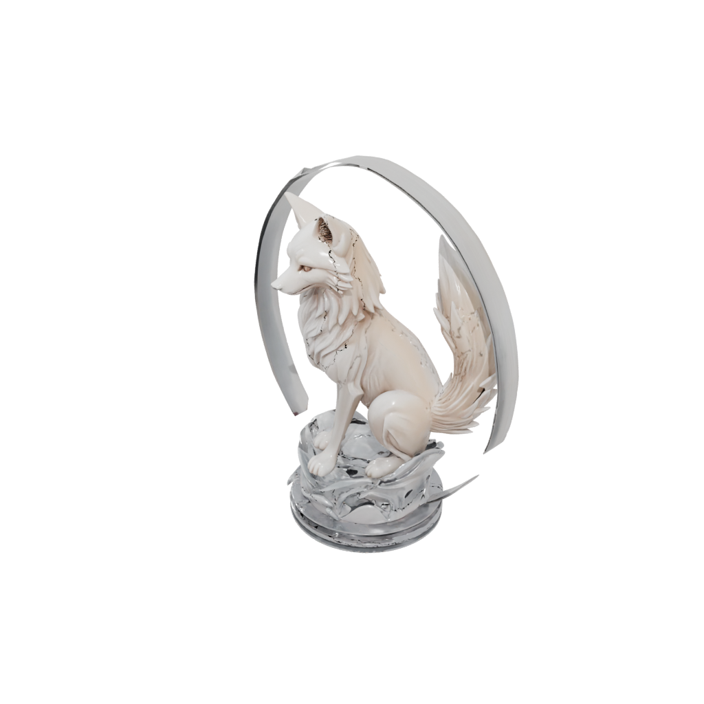 Crystal Relief Kitsune Nine-Tail Fox