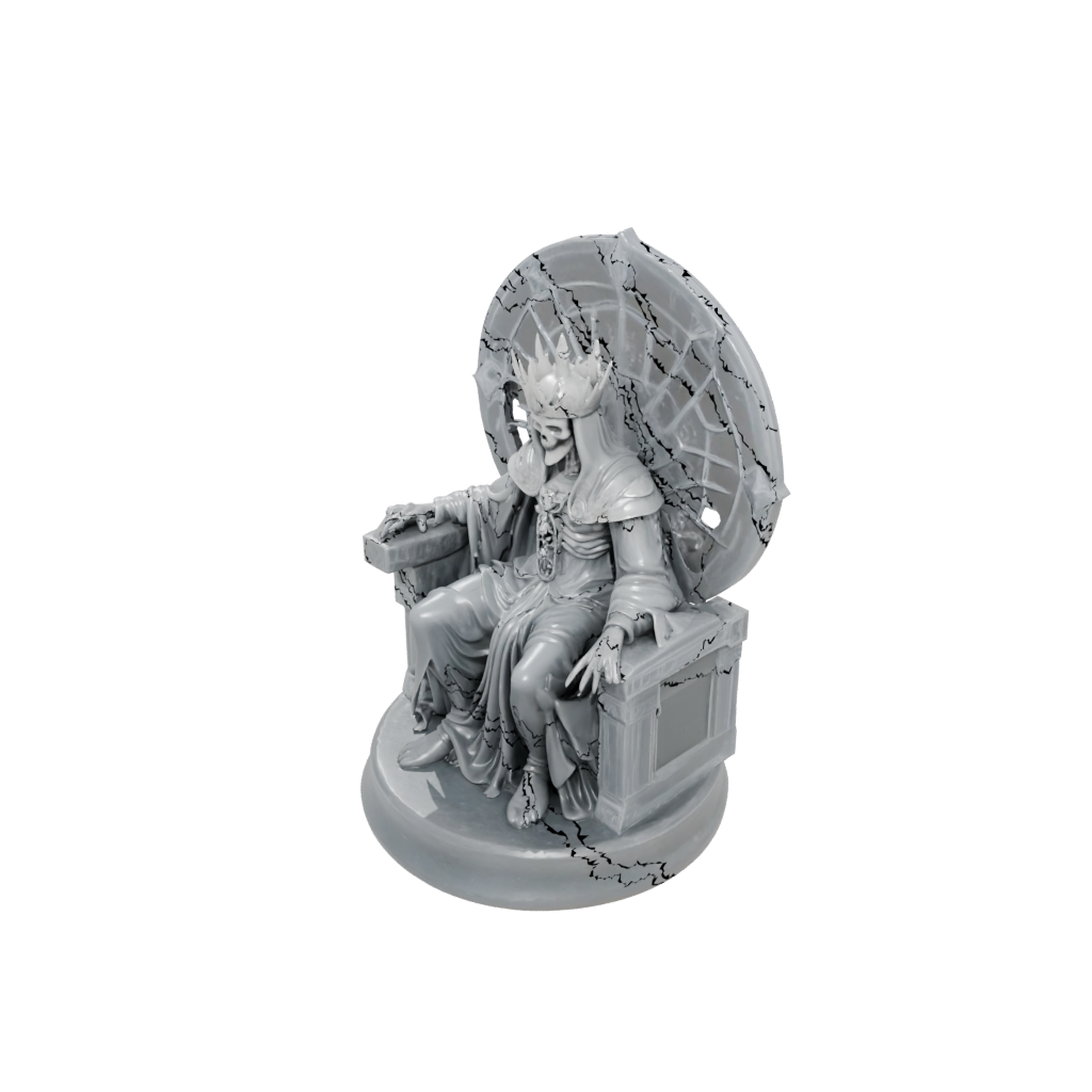 Crystal Relief Lich On Throne
