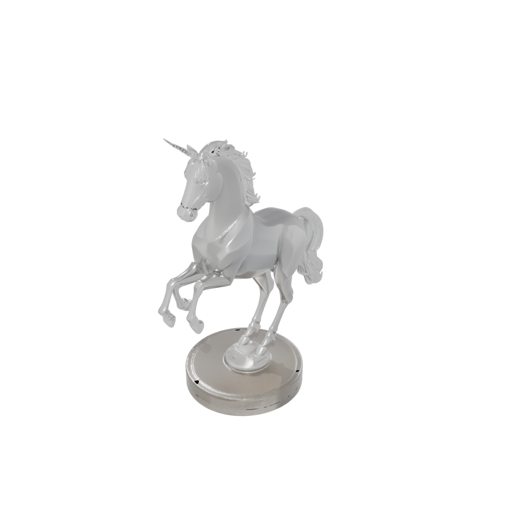Crystal Relief Unicorn Rearing Figure