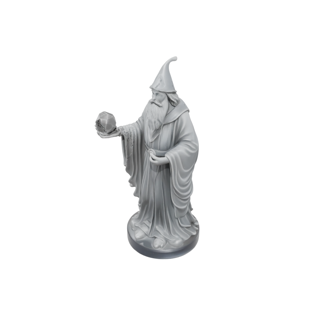 Crystal Relief Wise Wizard Figure