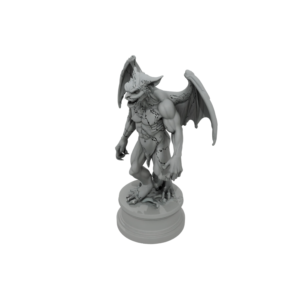 Scene Gargoyle On Pedestal