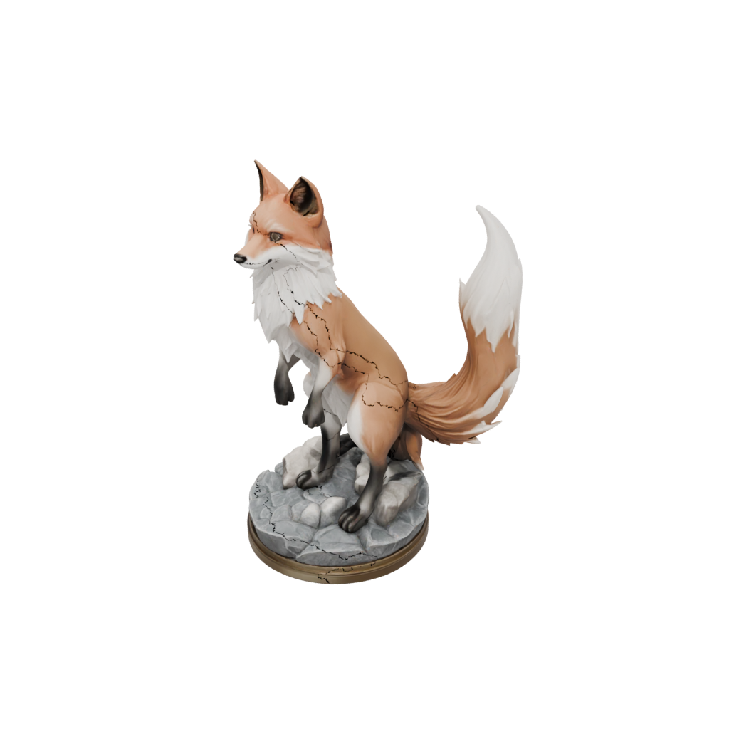 Scene Kitsune Nine-Tail Fox