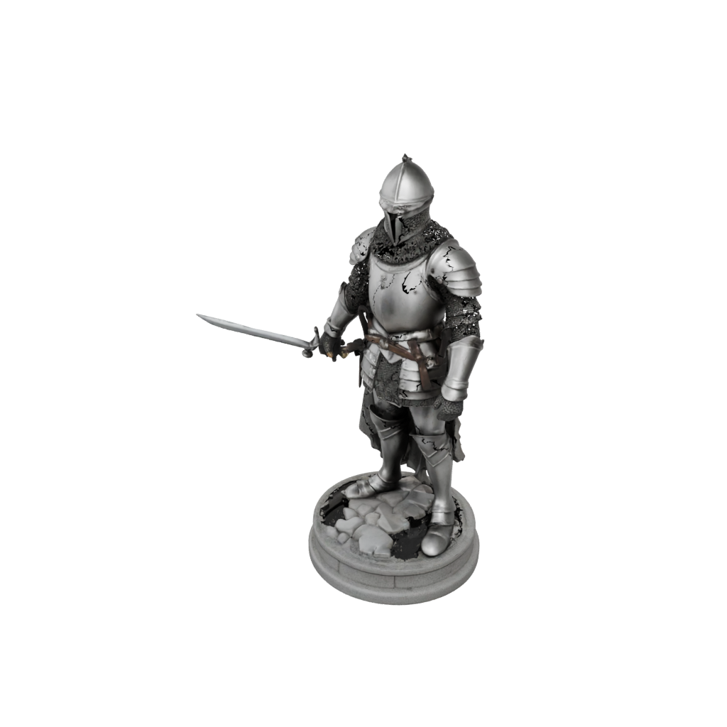 Scene Medieval Knight Statue