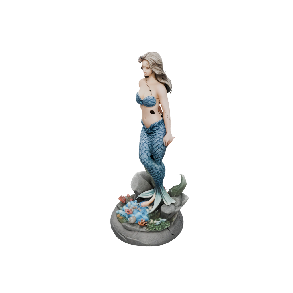 Scene Mermaid On A Rock