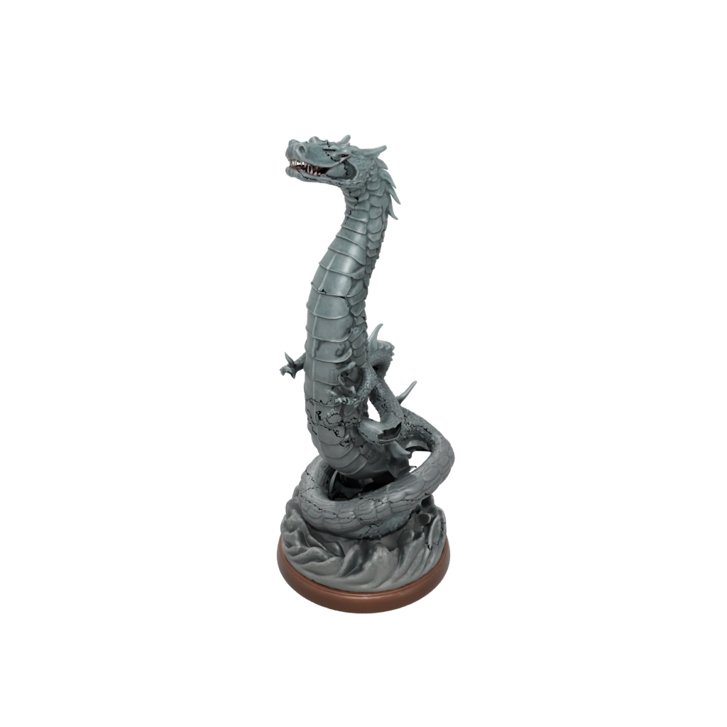 Scene Sea Serpent Coiled Upright