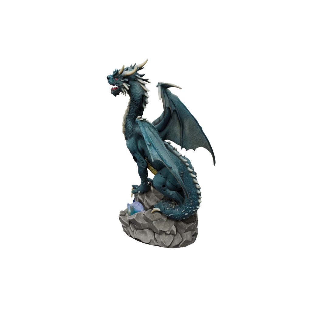 Galaxy Bust Ancient Dragon Perched On Rocks