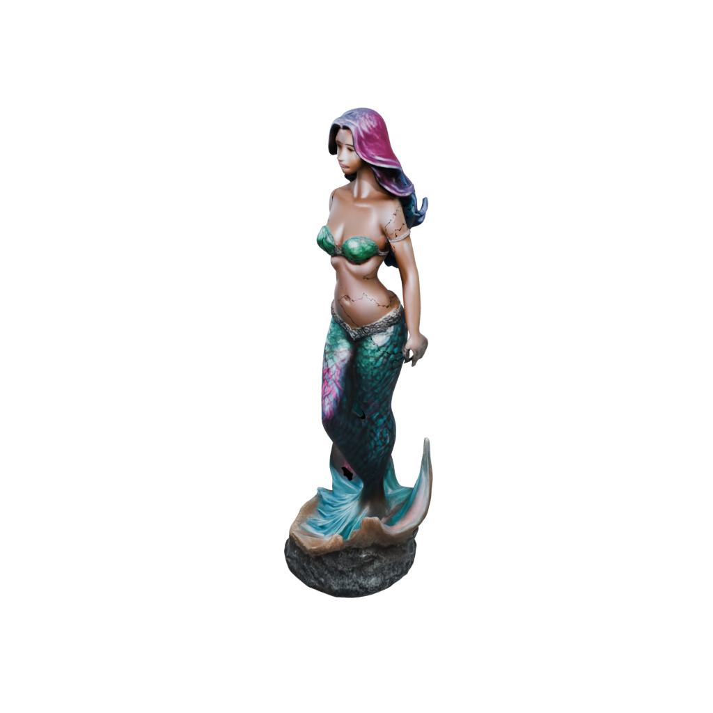 Galaxy Bust Mermaid On A Rock