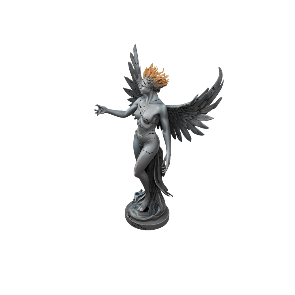 Galaxy Bust Phoenix Rising Sculpture