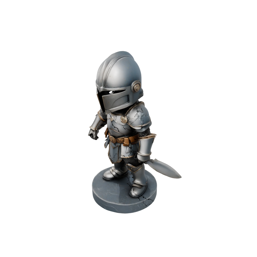 Galaxy Chibi Medieval Knight Statue