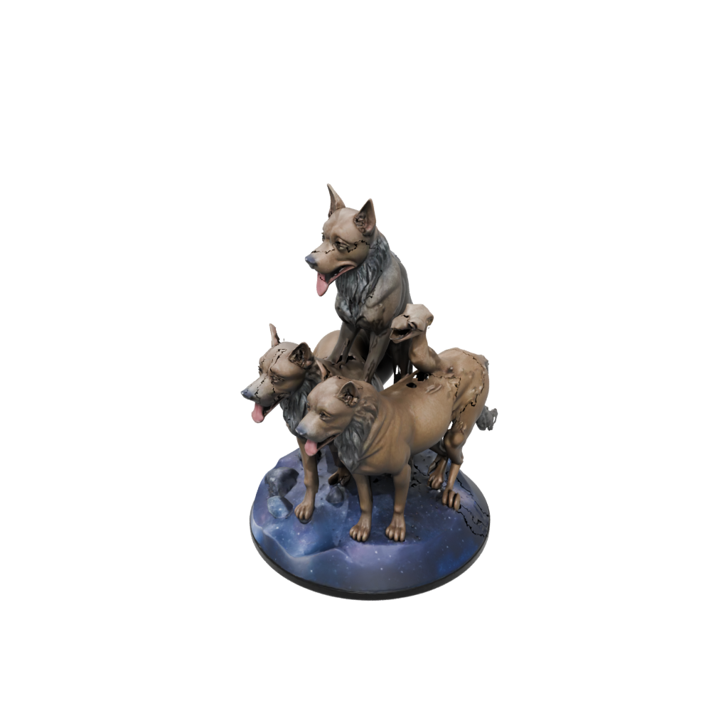 Galaxy Scene Cerberus Three-Headed Hound