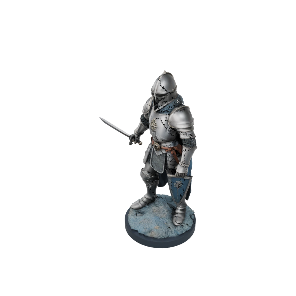 Galaxy Scene Medieval Knight Statue
