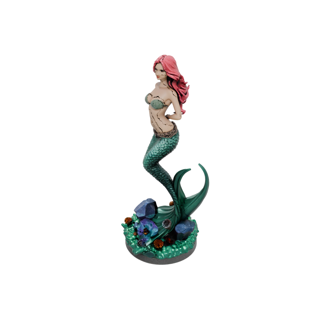 Galaxy Scene Mermaid On A Rock