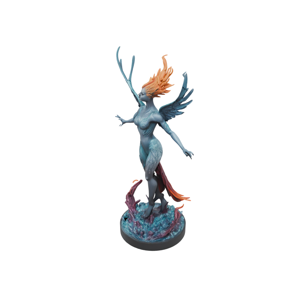 Galaxy Scene Phoenix Rising Sculpture