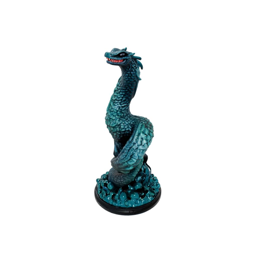 Galaxy Scene Sea Serpent Coiled Upright