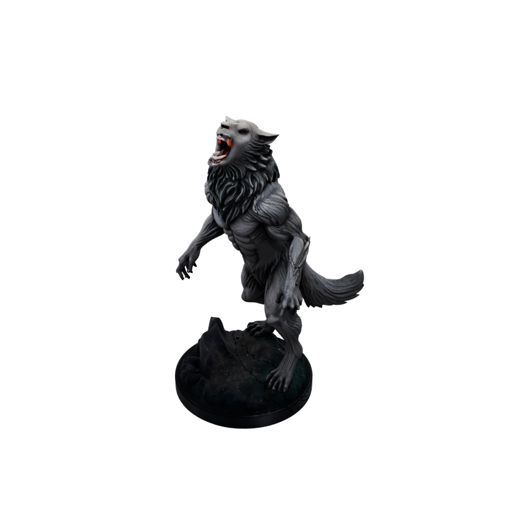 Galaxy Scene Werewolf Mid-Howl