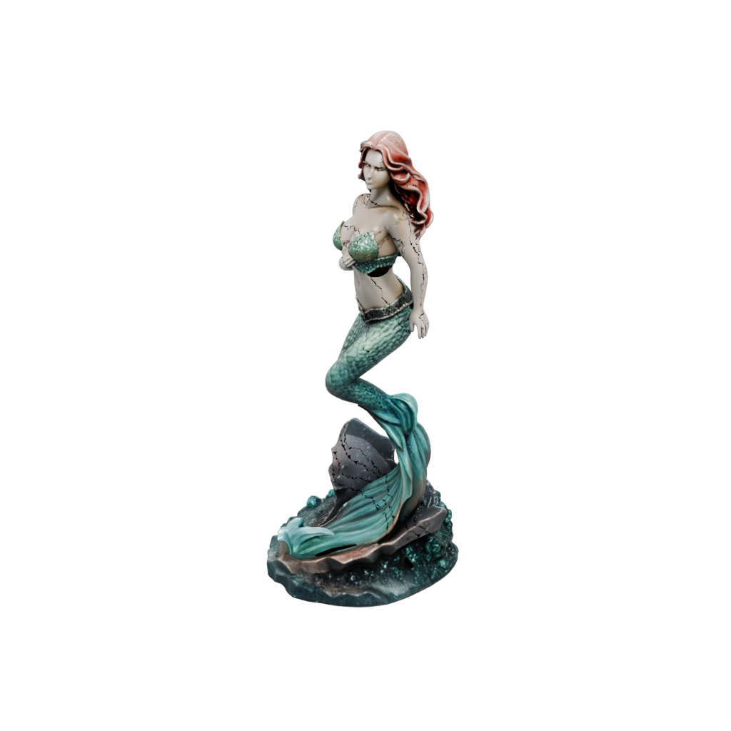 Galaxy Mermaid On A Rock