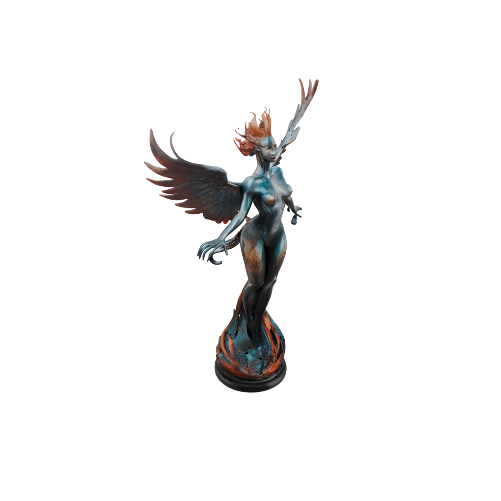 Galaxy Phoenix Rising Sculpture