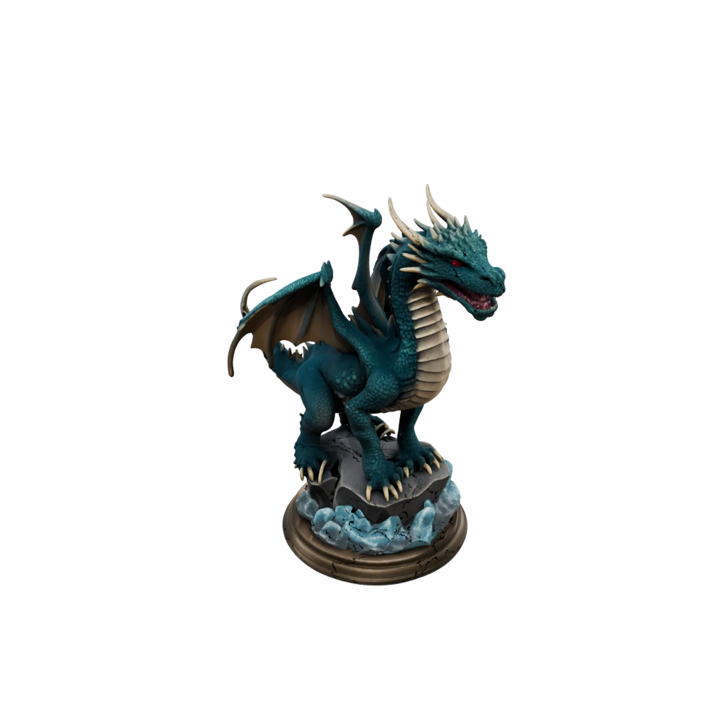Galaxy Relief Ancient Dragon Perched On Rocks