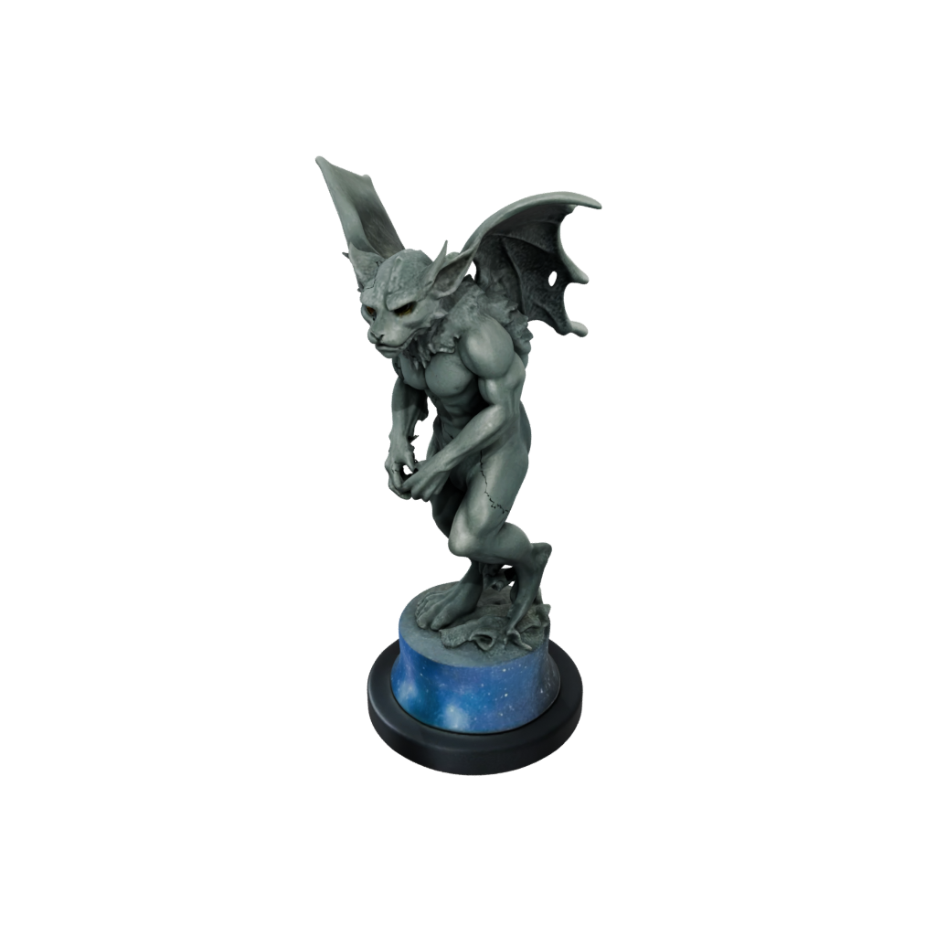Galaxy Relief Gargoyle On Pedestal