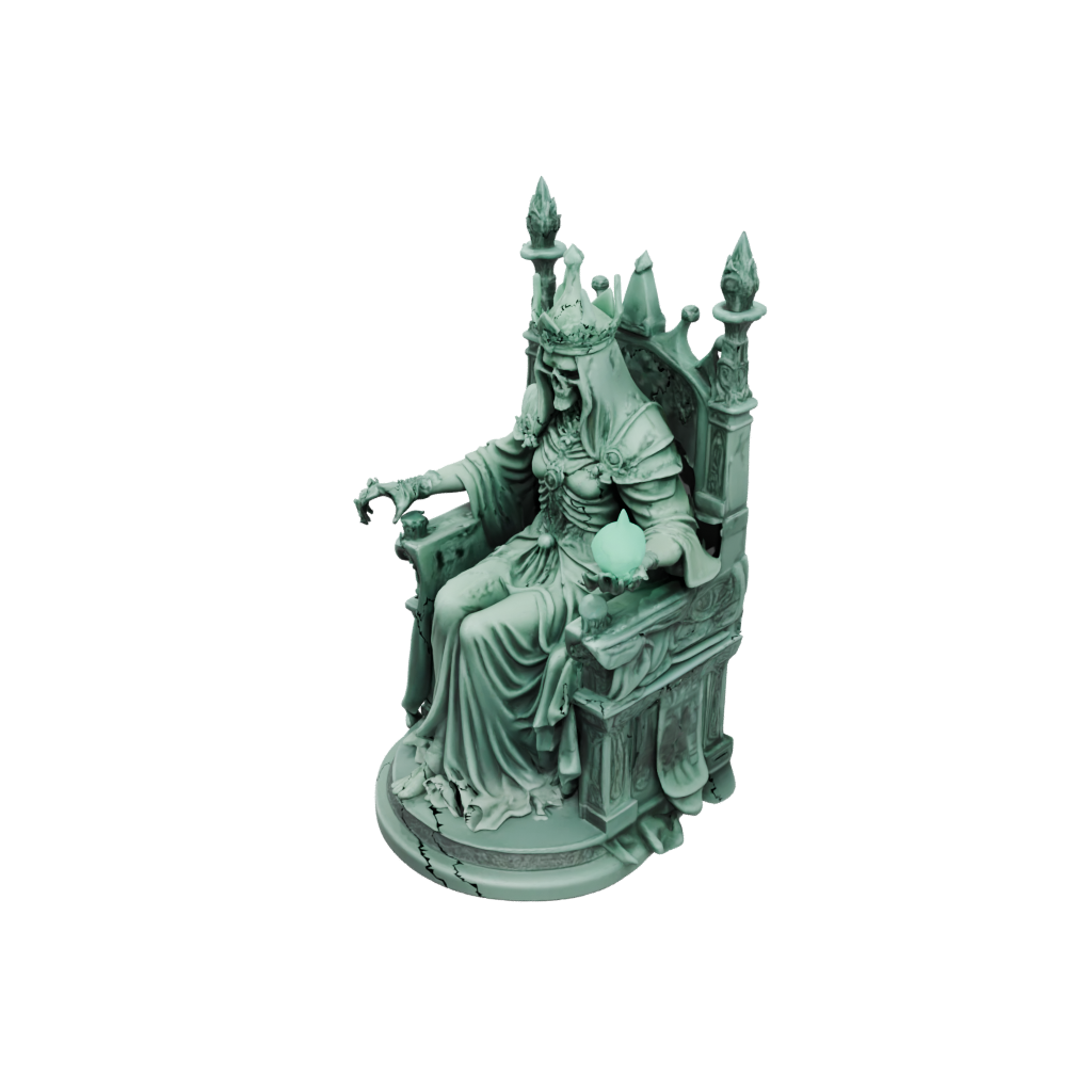 Glow Bust Lich On Throne