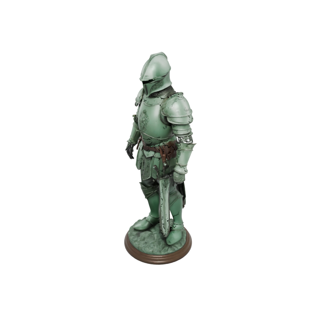 Glow Bust Medieval Knight Statue