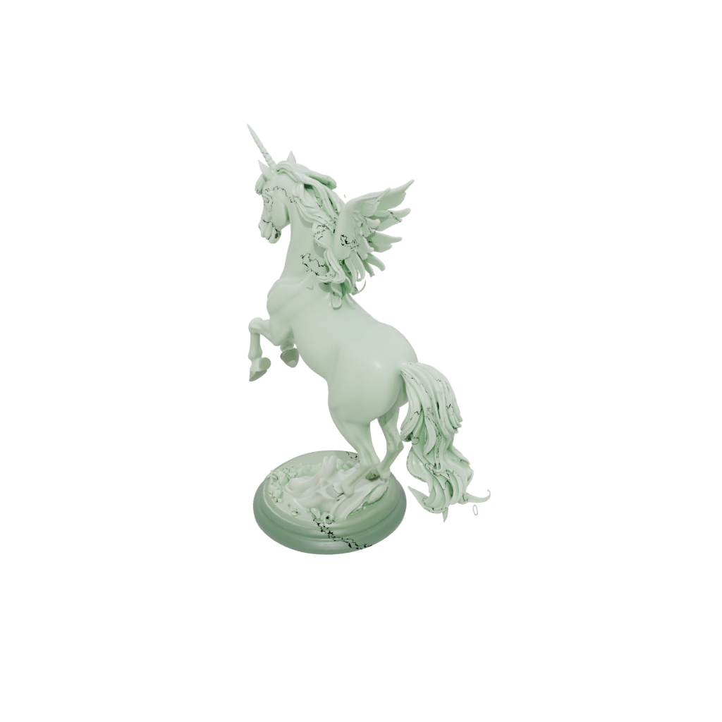 Glow Bust Unicorn Rearing Figure