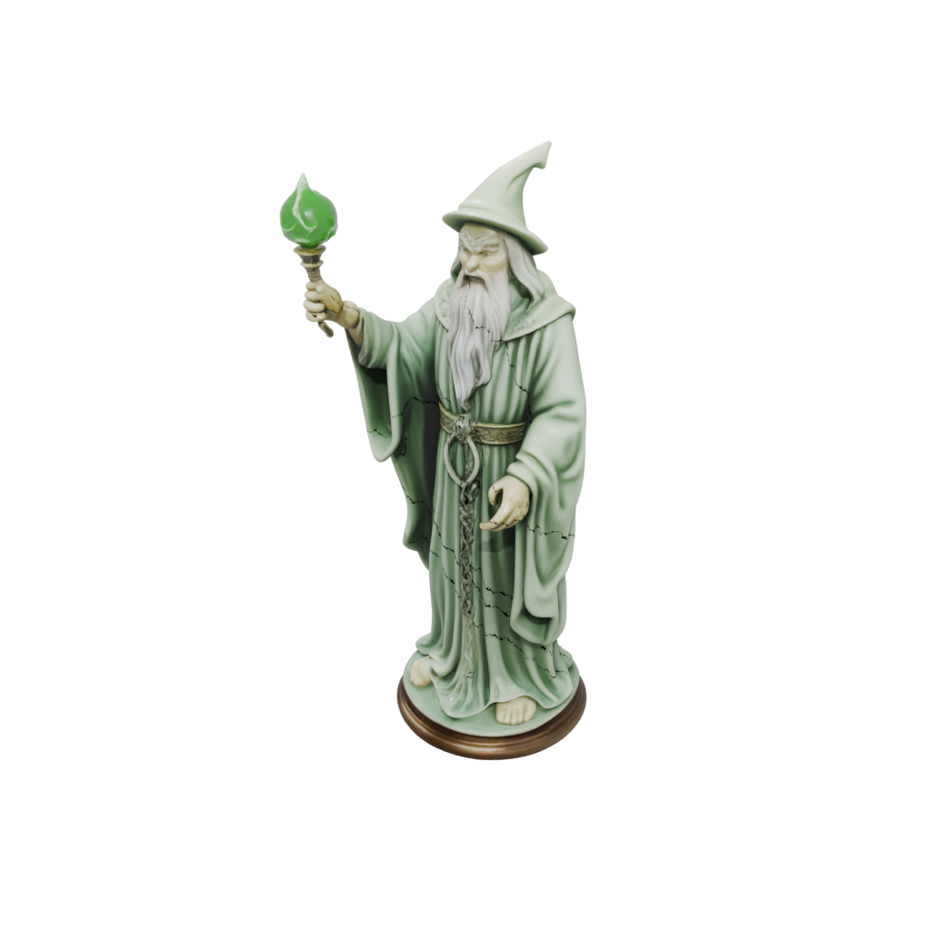 Glow Bust Wise Wizard Figure