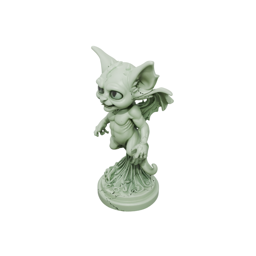 Glow Chibi Gargoyle On Pedestal