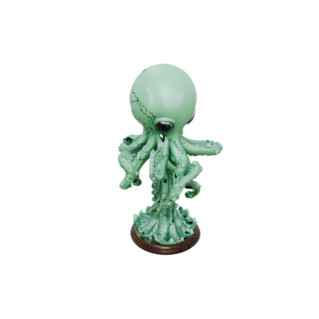 Glow Chibi Kraken Tentacle Sculpture