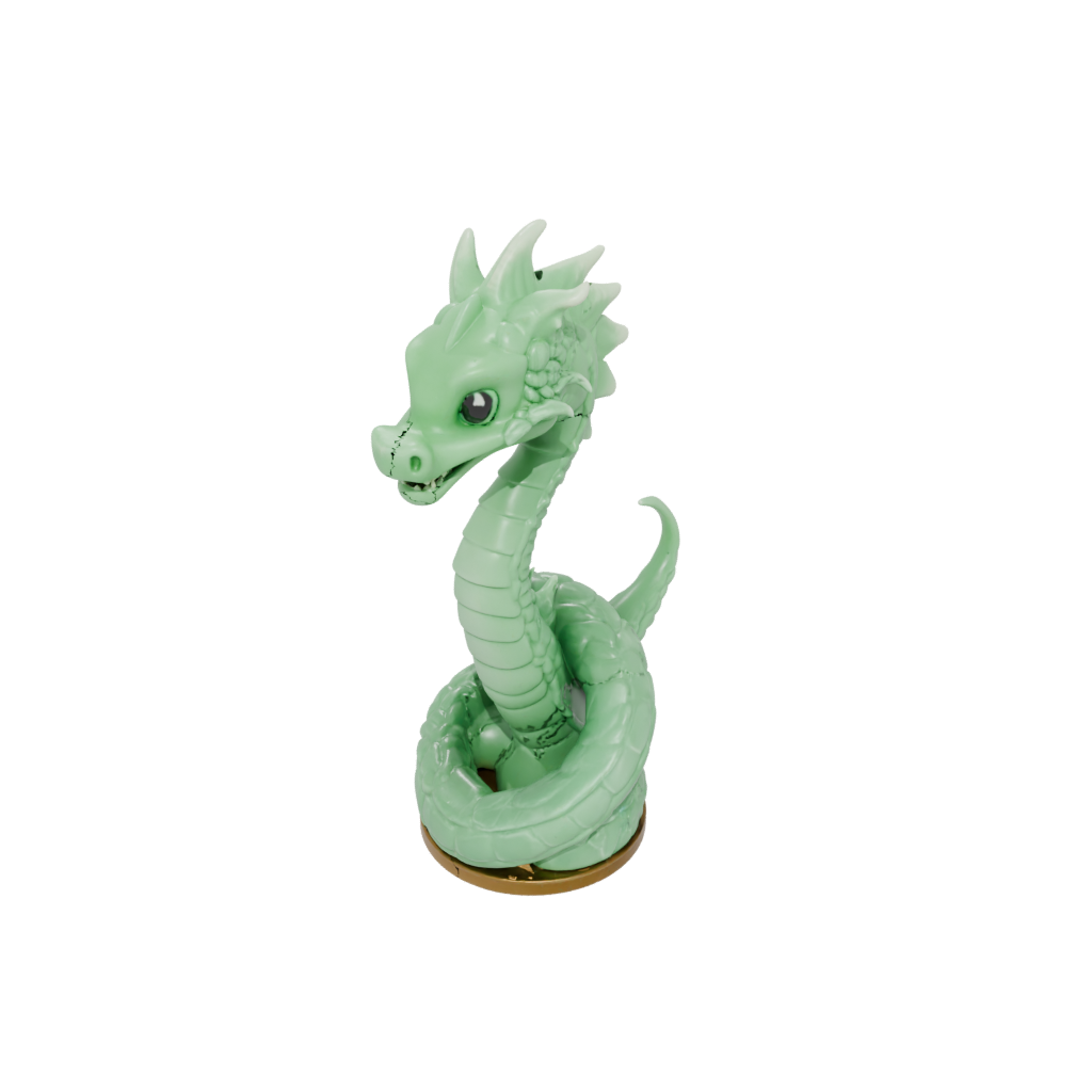 Glow Chibi Sea Serpent Coiled Upright