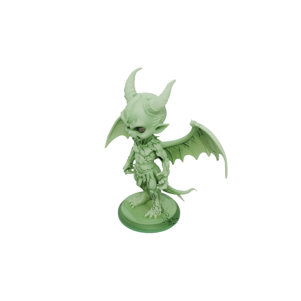 Glow Chibi Winged Demon Lord