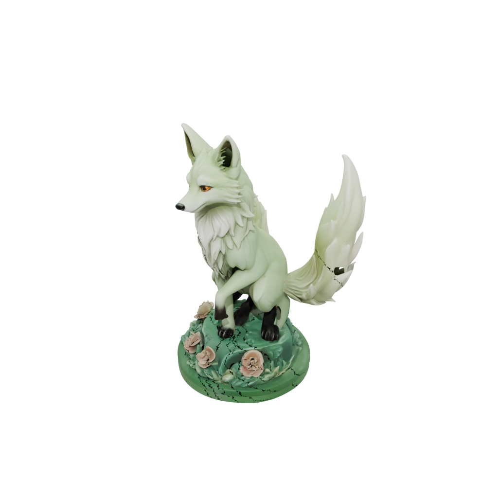 Glow Scene Kitsune Nine-Tail Fox