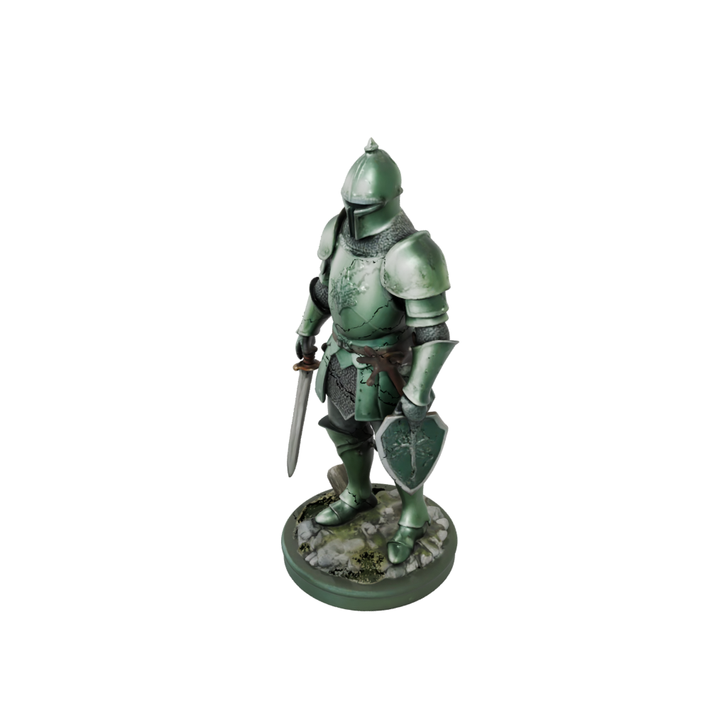 Glow Scene Medieval Knight Statue